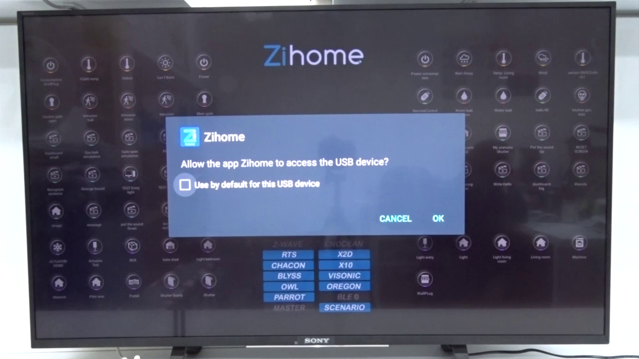 Installing the ZiHome system on a Sony Bravia Android SmartTV