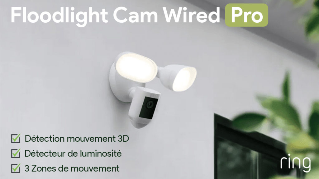 RING Floodlight Cam Wired Pro, la caméra avec système d’éclairage